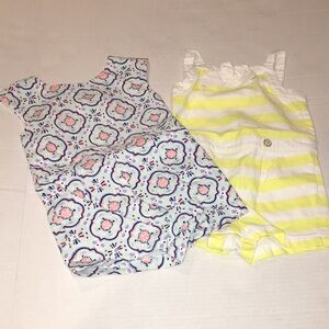 Janie And Jack Baby Girl Summer Rompers - Set Of 2 | 18-24 M